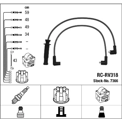 Bilde av NGK 7366 Pluggledninger 5