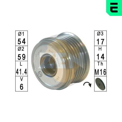 Bilde av Frihjul, dynamo, bmw,chevrolet,opel,saab,vauxhall, 12 04 177, 13 258 483