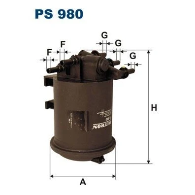 Bilde av FILTRON PS 980 Drivstoffilter ledningsfilter 8 RENAULT: Kangoo I, I Express, MASTER 2 Pritsche/Fahrgestell