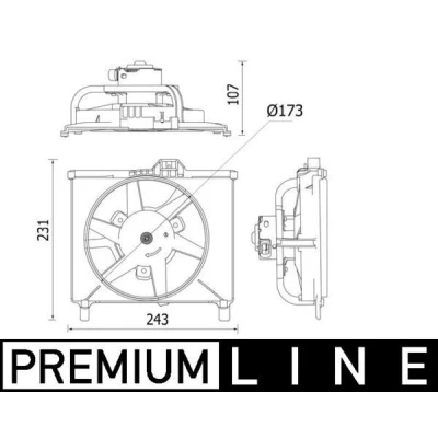 Bilde av MAHLE ORIGINAL CFF 541 000P Kjølevifte 173 12 elektrisk