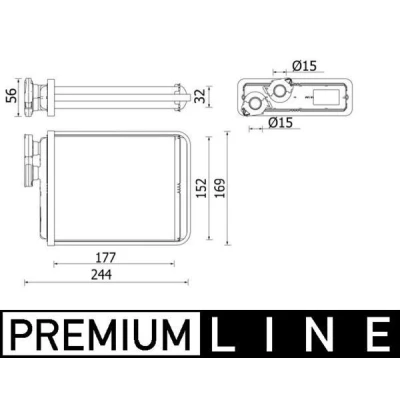 Bilde av MAHLE ORIGINAL AH 277 000P Varmeveksler