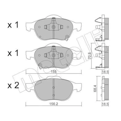 Bilde av Bremseklosser sett METELLI 22 0448 0