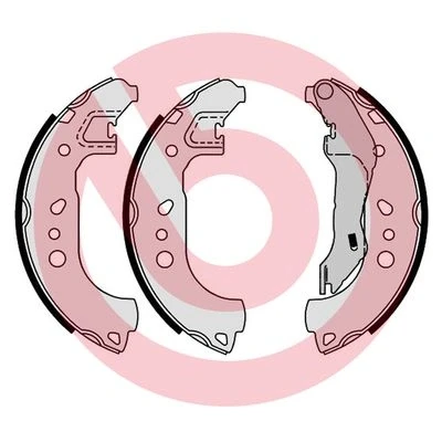 Bilde av BREMBO S 85 543 Bremsesko 228 33 med håndbremsarm