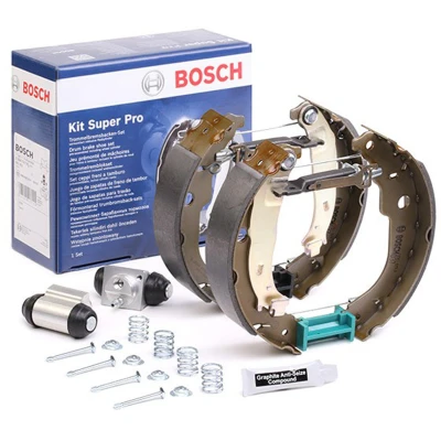 Bilde av BOSCH 0 204 114 193 bremsesett, trommebremse med tilbehør, hjulsylinder brems PEUGEOT: 207 Hatchback