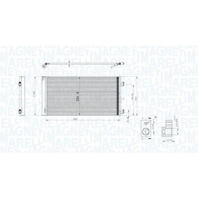 Bilde av MAGNETI MARELLI 350203747000 Kondensator med tørker 646x337x12 337 646 12 MINI: Hatchback, Countryman, Clubman