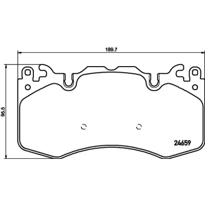 Bilde av HELLA 8DB 355 016 151 Bremseklosser ikke klargjort for slitasjeindikator LAND ROVER: Range Rover Sport, 3, 4