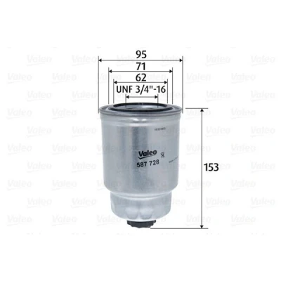 Bilde av VALEO 587728 Drivstoffilter Påskruingsfilter NISSAN: NP300 Navara Pick up, Pathfinder 3, TERRANO 2