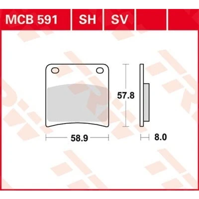 Bilde av TRW Sinter Street MCB591SV Bremseklosser