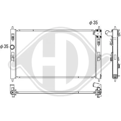 Bilde av DIEDERICHS DCM3886 Radiator Aluminium 700 400 23 MITSUBISHI: ASX SUV