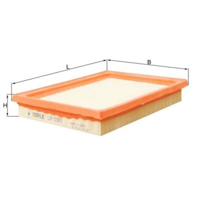 Bilde av MAHLE ORIGINAL LX 3305 Luftfilter 34,0 168 228, 228,0 Filterinnsats NISSAN: Note II Hatchback