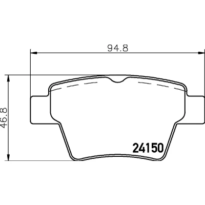 Bilde av HELLA 8DB 355 011 821 Bremseklosser ikke klargjort for slitasjeindikator med bremsecaliperskruer tilbehør PEUGEOT: 207 Hatchback, 307 Stasjonsvogn