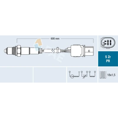Bilde av FAE 75030 lambdasonde Bredbånd svart AUDI: A4 B7 Avant, A6 C6 B8 Avant