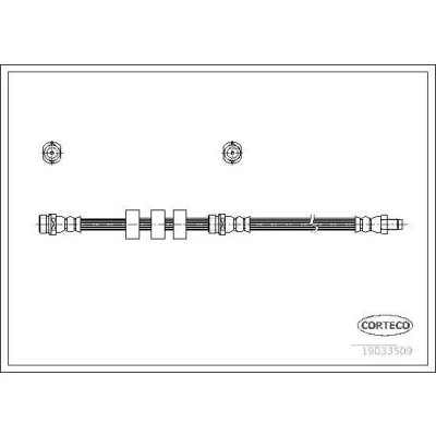 Bilde av CORTECO 19033509 Bremseslange framaksel 442