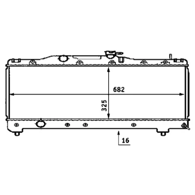 Bilde av MAHLE ORIGINAL CR 533 000S Radiator for kjøretøy med/uten klimaanlegg 325 682 16 Kjøleribber loddet
