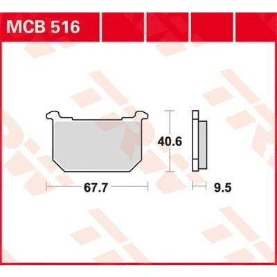 Bilde av TRW Organic Allround MCB516 Bremseklosser