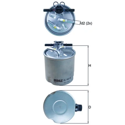 Bilde av MAHLE ORIGINAL KL 440/40 Drivstoffilter ledningsfilter 10 10,0 NISSAN: Qashqai / Qashqai+2 I, X Trail