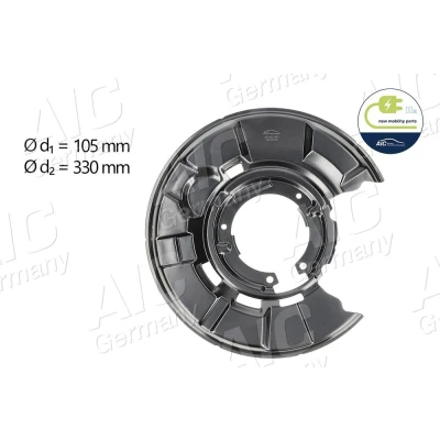 Bilde av AIC 55750 Bremseskjold venstre bakaksel BMW: 3 Sedan, Touring, 1 Hatchback