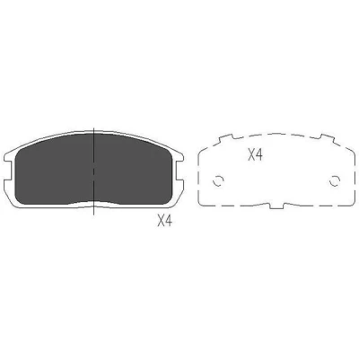Bilde av KAVO PARTS KBP 5524 Bremseklosser MITSUBISHI: COLT 2