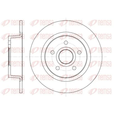 Bilde av REMSA 6863.00 Bremseskiver bakaksel 278, 278 11 5 fullt ut FORD: Transit Connect V408 Van, Mk1 Mk6 Tourneo