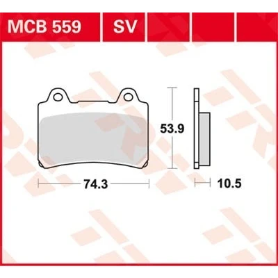 Bilde av TRW Sinter Street MCB559SV Bremseklosser