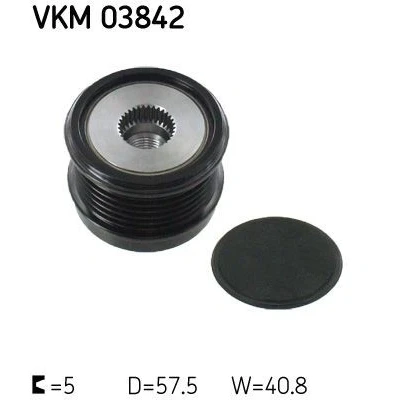 Bilde av SKF VKM 03842 Frihjul Dynamo 40,8 MERCEDES BENZ: E Klasse T modell, Sedan, GLC SUV