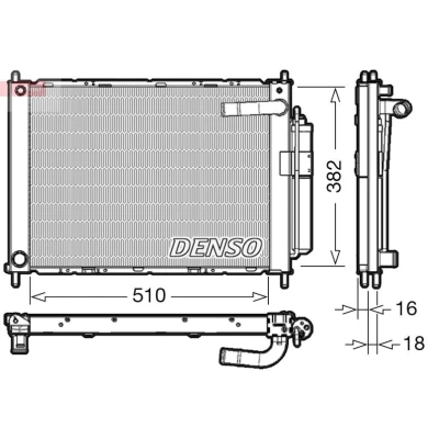 Bilde av Kjølemodul, nissan micra iii, c+c note, 21400AX600, 21400AX601, 21400BC00A, 21400BC00B, 21400BC400, 21400BC40A, 21400BC40C