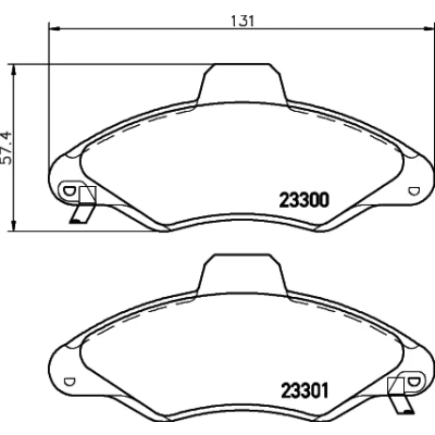 Bilde av HELLA 8DB 355 019 291 Bremseklosser ikke klargjort for slitasjeindikator FORD: Escort 5, 6, 6 Cabrio