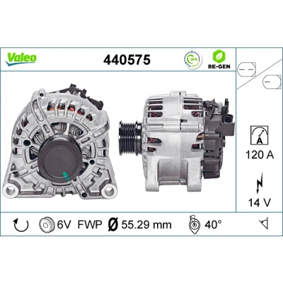 Bilde av VALEO 440575 Dynamo 14V 120A FORD: KUGA 2, Transit Connect V408 Van, FOCUS 3 Turnier, VOLVO: V50, S40 II