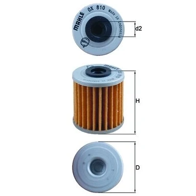 Bilde av MAHLE ORIGINAL OX 810 Oljefilter Filterinnsats