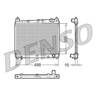 Bilde av DENSO DRM50006 Radiator Aluminium 488 350 16 TOYOTA: Yaris I Hatchback