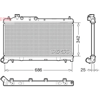 Bilde av DENSO DRM36026 Radiator 342 710 25 SUBARU: Impreza III Hatchback