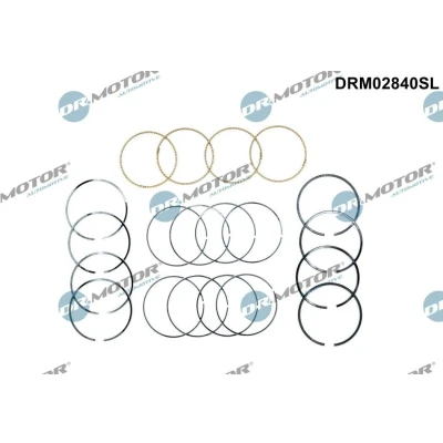 Bilde av DR.MOTOR AUTOMOTIVE DRM02840SL Stempelringsett 76,51mm VOLKSWAGEN: Golf 4, 5, Plus / Crossgolf