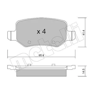 Bilde av Bremseklosser sett, Bakaksel, mercedes benz a klass [w168, w169], b sports tourer [w245], vaneo [414], 168 420 04 20, 169 2