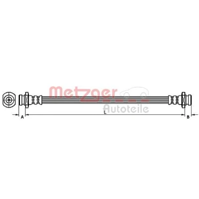 Bilde av METZGER 4110469 Bremseslange 305 SUZUKI: SWIFT 3, SX4 I Hatchback