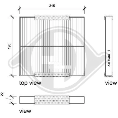 Bilde av DIEDERICHS DCI0834 Kupéfilter pollenfilter 215 222 25 Climate MAZDA: 6 Sedan