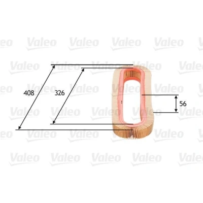 Bilde av VALEO 585667 Luftfilter 56 408 Filterinnsats MERCEDES BENZ: W124 Sedan, 190, Stasjonsvogn