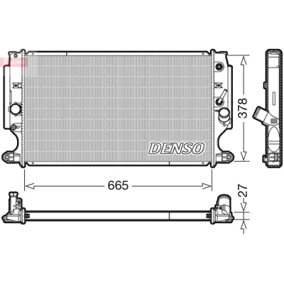 Bilde av DENSO DRM50088 Radiator 665 378 27