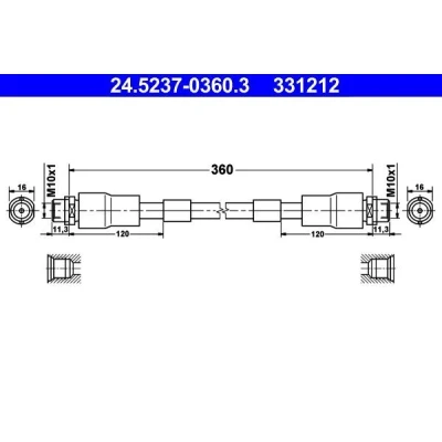 Bilde av Bremseslange, Framaksel, audi a8 d2, vw passat b5.5, b5.5 variant, 4D0 611 707 D, F, H