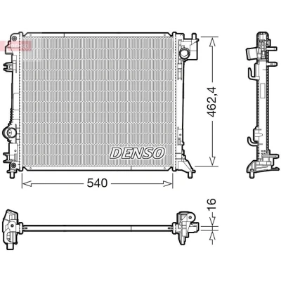 Bilde av DENSO DRM46063 Radiator 540 488 16