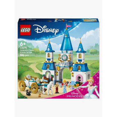 Bilde av LEGO Disney Princess 43275 Askepotts slott og hestetrukne vogn Byggesett Plast