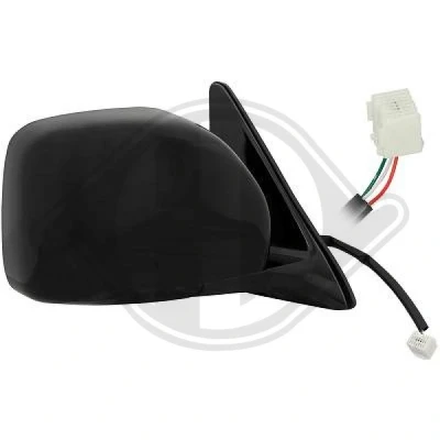 Bilde av Sidespeil Diederichs 6672124 høyre svart konveks, for elektrisk speiljustering TOYOTA: Land Cruiser Prado 90