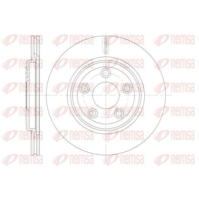 Bilde av REMSA 6837.10 Bremseskiver bakaksel 288, 288 20 5 ventilert JAGUAR: XJ Sedan, S Type