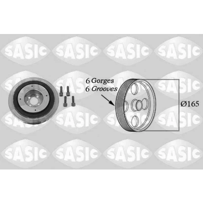 Bilde av SASIC 9001813 Remskive Veivaksel 165 OPEL: Astra H Caravan, Vectra C CC, Caravan