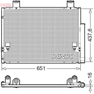 Bilde av DENSO DCN50057 Kondensator med tørker R 134a TOYOTA: HILUX 3 Pick up