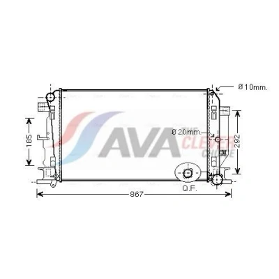 Bilde av PRASCO MS2402 Radiator Aluminium 680 388 26 med hurtigkoplinger Kjøleribber loddet MERCEDES BENZ: Sprinter 3.5 T Minibuss