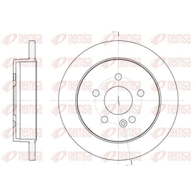 Bilde av REMSA 6799.00 Bremseskiver bakaksel 284,8, 284,8 14,8 5 fullt ut HONDA: CIVIC 8 Hatchback, MERCEDES BENZ: ML Klasse