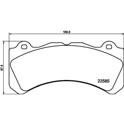 Bilde av HELLA 8DB 355 040 211 Bremseklosser inkl. slitasjevarselkontakt med bremsecaliperskruer tilbehør VOLVO: V60 I, S60 II, II