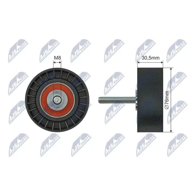 Bilde av Strammerull, kilerem med ribber, ford fiesta v, mondeo iii, sedan turnier transit skåp, 1119938, 1135627, 137438