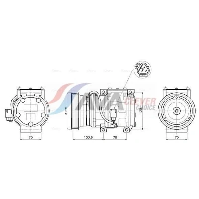 Bilde av Kompressor, klimaanlegg 12V toyota avensis, avensis kombi, liftback, rav 4 i, cabrio i OE 88320 42010, 883204201084, 42050