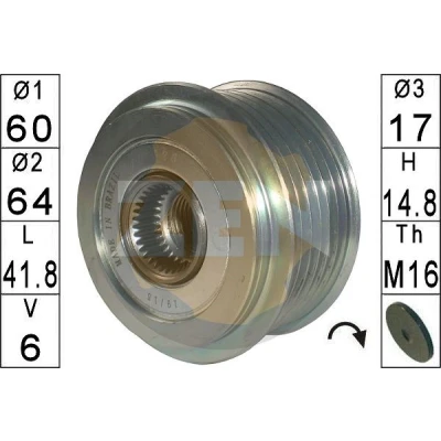 Bilde av ERA ZN5626 Frihjul Dynamo OPEL: Astra J Hatchback